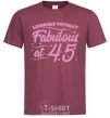 Men's T-Shirt Looking totally Fabulous at 45 burgundy фото