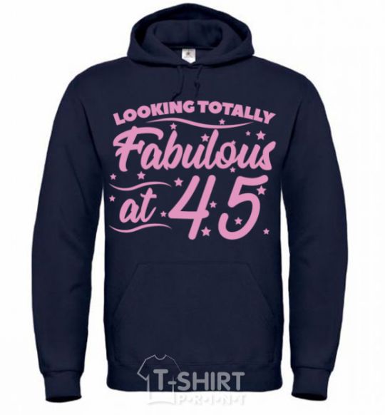 Men`s hoodie Looking totally Fabulous at 45 navy-blue фото