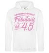 Men`s hoodie Looking totally Fabulous at 45 White фото