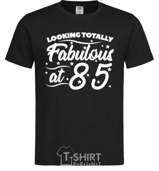 Мужская футболка Looking totally Fabulous at 85 Черный фото