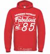 Men`s hoodie Looking totally Fabulous at 85 bright-red фото