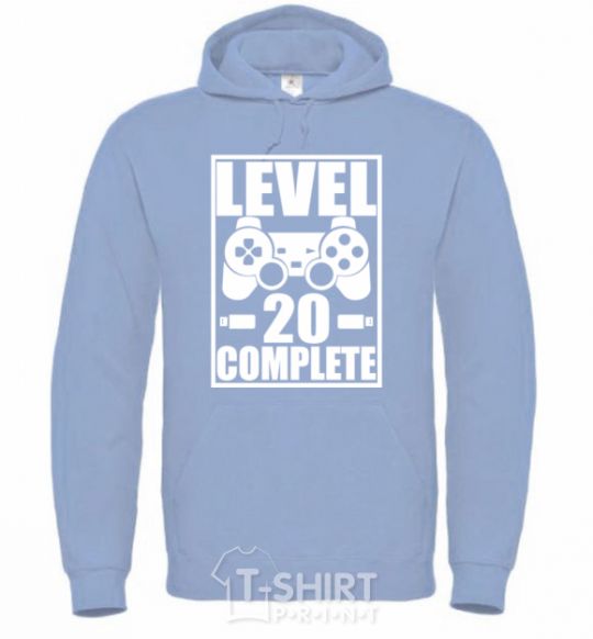 Men`s hoodie Level 20 complete sky-blue фото