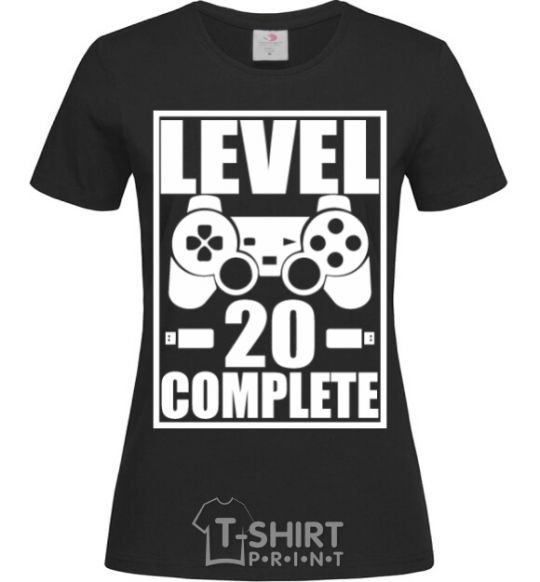 Женская футболка Level 20 complete Черный фото