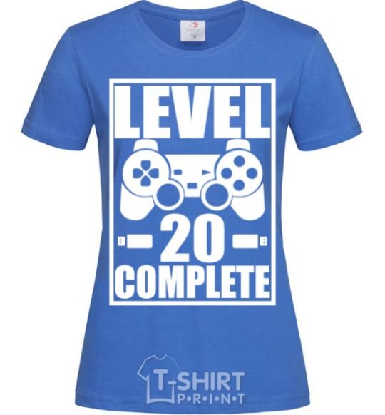 Женская футболка Level 20 complete Ярко-синий фото