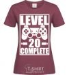 Женская футболка Level 20 complete Бордовый фото