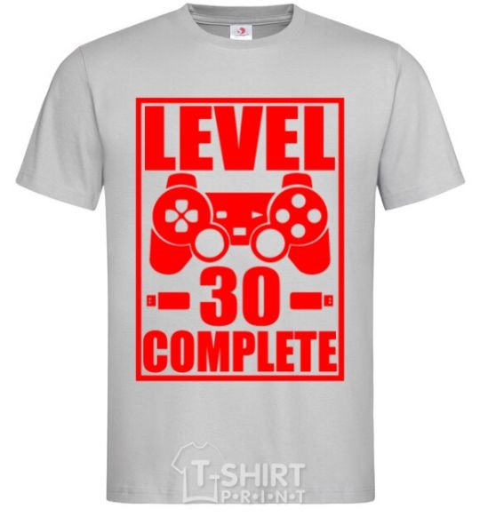 Мужская футболка Level 30 complete с джойстиком Серый фото