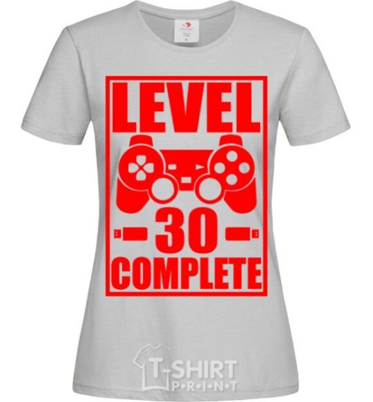 Женская футболка Level 30 complete с джойстиком Серый фото