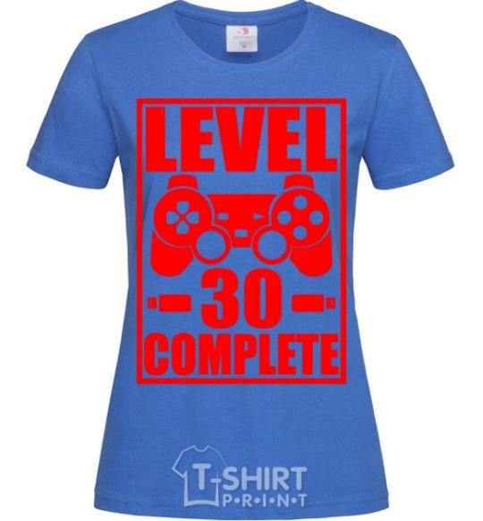 Women's T-shirt Level 30 complete с джойстиком royal-blue фото