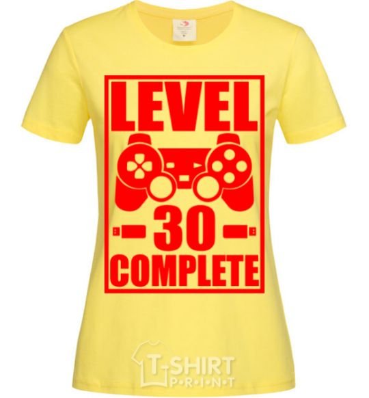 Женская футболка Level 30 complete с джойстиком Лимонный фото