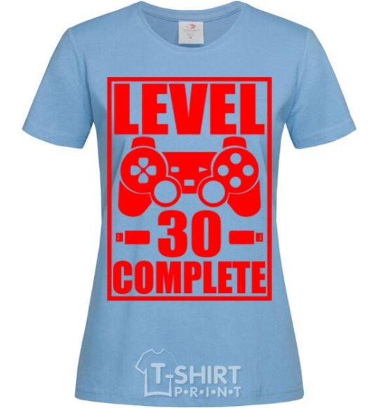 Women's T-shirt Level 30 complete с джойстиком sky-blue фото