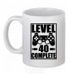 Чашка керамическая Game Level 40 complete Белый фото