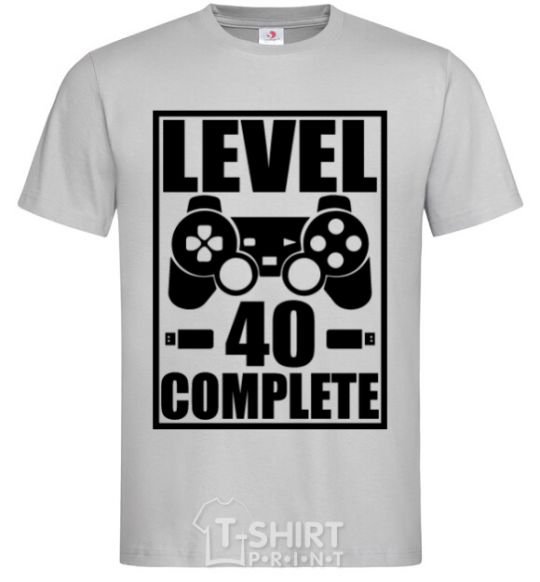 Men's T-Shirt Game Level 40 complete grey фото