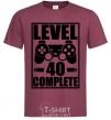 Мужская футболка Game Level 40 complete Бордовый фото