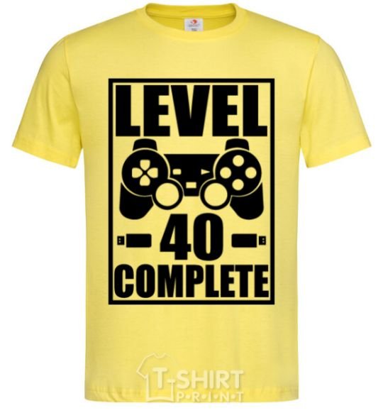 Men's T-Shirt Game Level 40 complete cornsilk фото