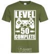 Мужская футболка Level 50 complete Game Оливковый фото