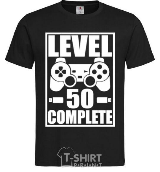 Мужская футболка Level 50 complete Game Черный фото