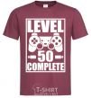 Мужская футболка Level 50 complete Game Бордовый фото