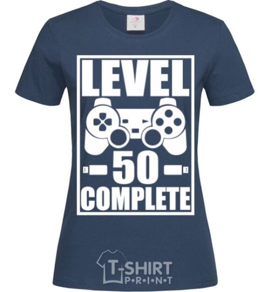 Women's T-shirt Level 50 complete Game navy-blue фото