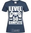 Women's T-shirt Level 50 complete Game navy-blue фото