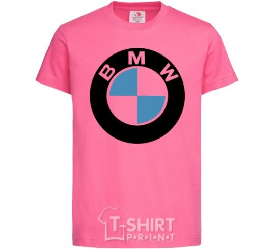 Детская футболка Logo BMW Ярко-розовый фото