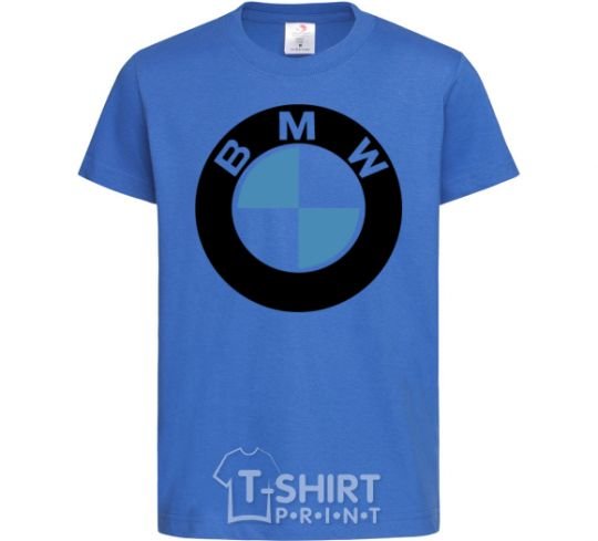 Детская футболка Logo BMW Ярко-синий фото