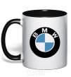 Чашка с цветной ручкой Logo BMW Черный фото