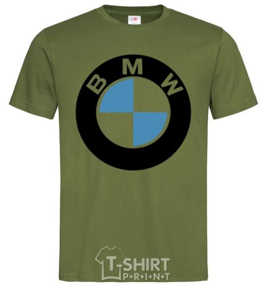 Мужская футболка Logo BMW Оливковый фото