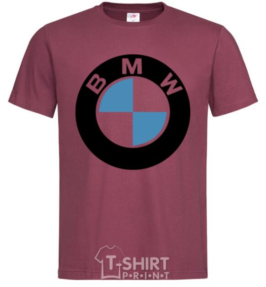 Мужская футболка Logo BMW Бордовый фото