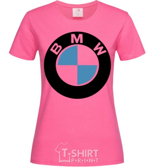 Женская футболка Logo BMW Ярко-розовый фото