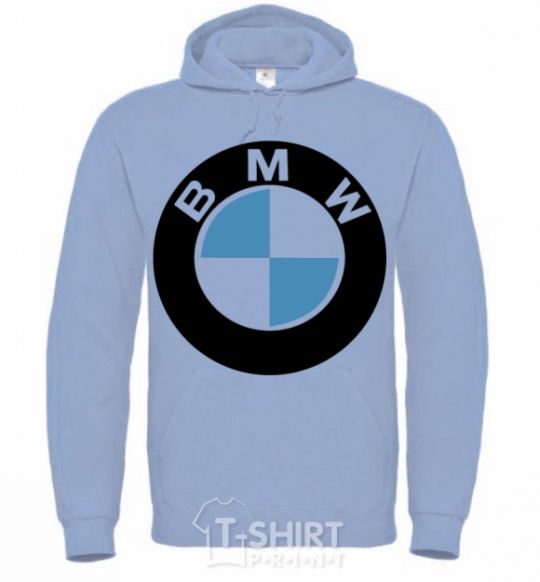 Мужская толстовка (худи) Logo BMW Голубой фото