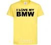 Kids T-shirt I love my BMW logo cornsilk фото