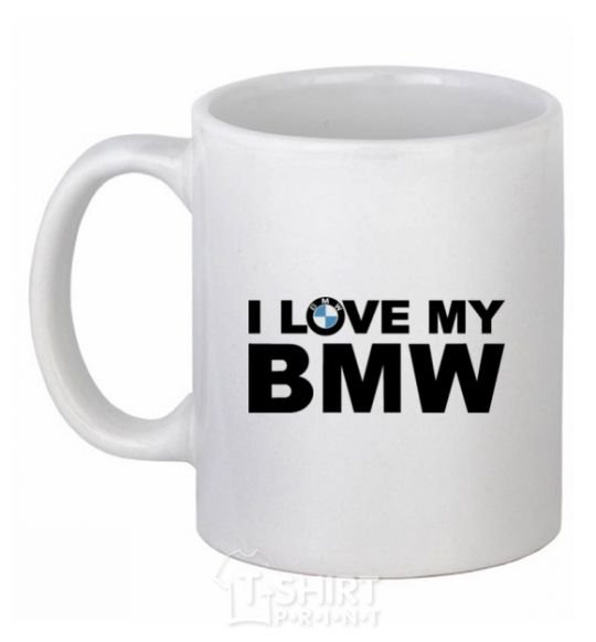 Ceramic mug I love my BMW logo White фото