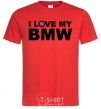 Мужская футболка I love my BMW logo Красный фото