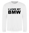 Свитшот I love my BMW logo Белый фото