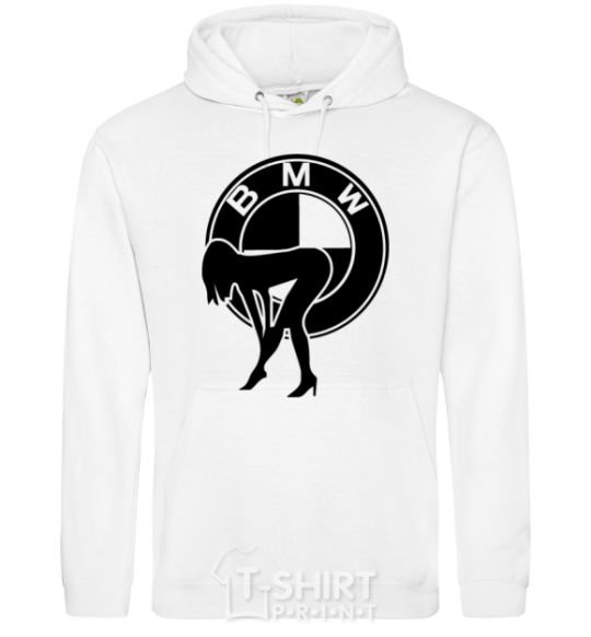 Men`s hoodie BMW girl White фото