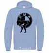 Men`s hoodie BMW girl sky-blue фото