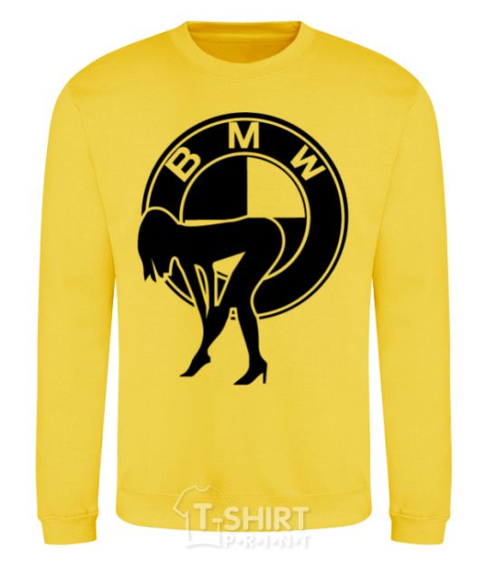 Sweatshirt BMW girl yellow фото