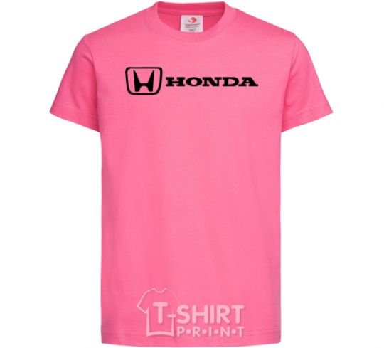 Детская футболка Honda logo Ярко-розовый фото