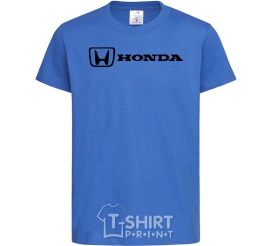 Детская футболка Honda logo Ярко-синий фото