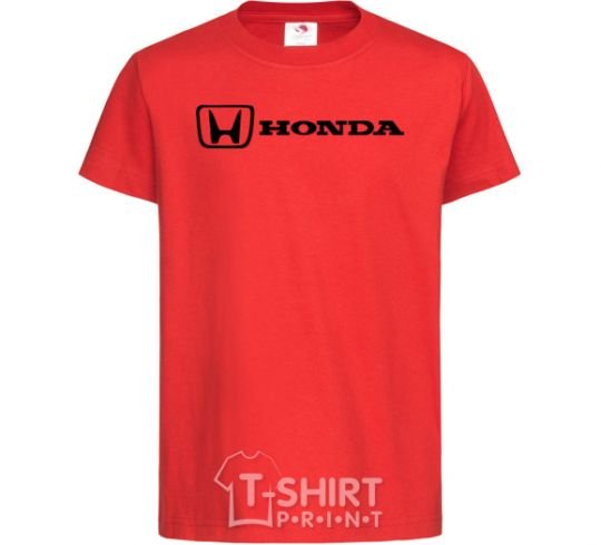 Детская футболка Honda logo Красный фото