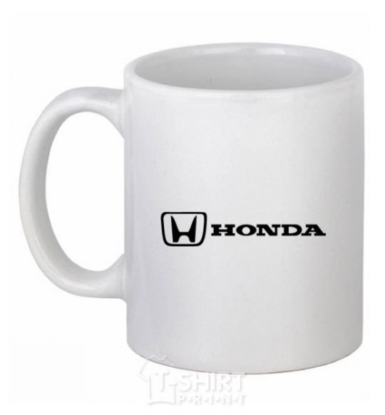 Ceramic mug Honda logo White фото