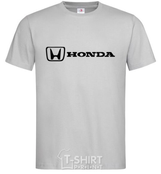 Men's T-Shirt Honda logo grey фото