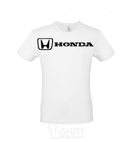 Men's T-Shirt Honda logo White фото