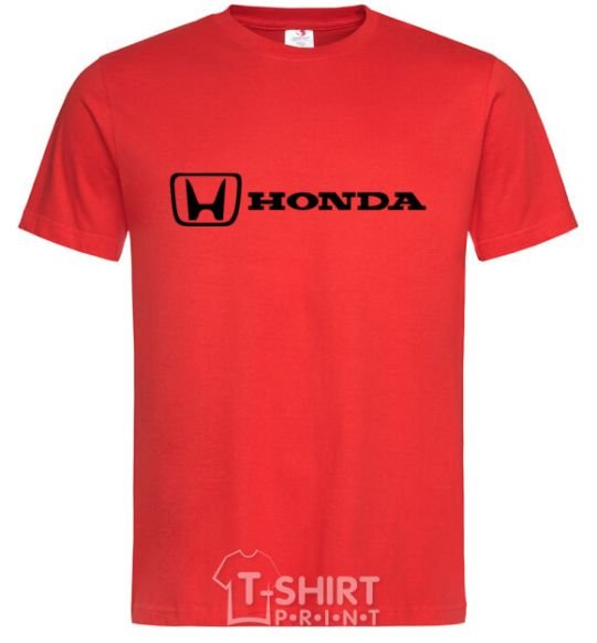 Men's T-Shirt Honda logo red фото