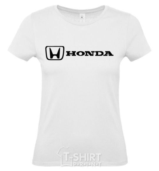 Women's T-shirt Honda logo White фото