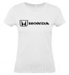 Women's T-shirt Honda logo White фото