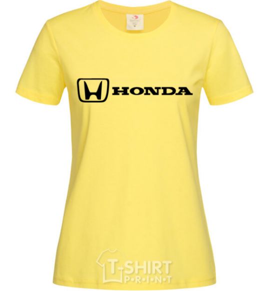 Women's T-shirt Honda logo cornsilk фото