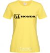 Women's T-shirt Honda logo cornsilk фото