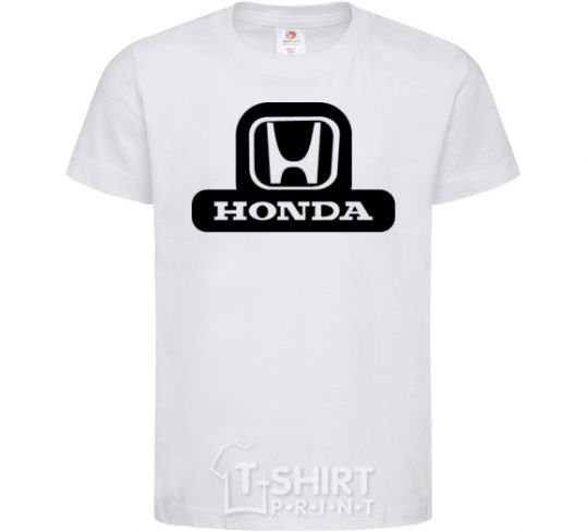 Kids T-shirt Honda's logo White фото