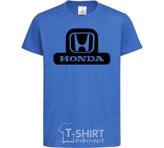 Kids T-shirt Honda's logo royal-blue фото